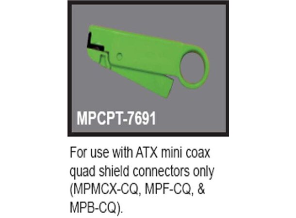 ATX Maxnet II verktøy avisolering MPCPT 7691 Til mini koaks, Quad Shield 