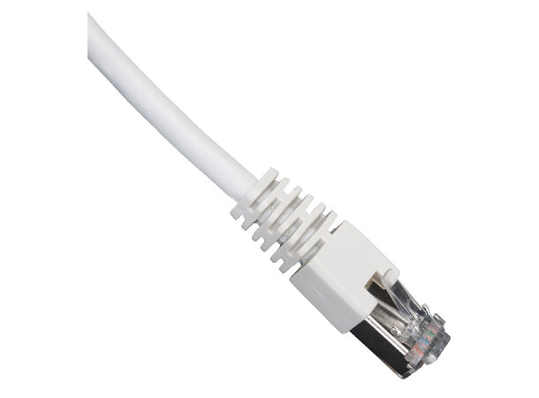 ECS Patchkabel Cat6A S/FTP Hvit  1,0m PIMF Halogenfri RJ45 