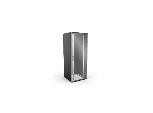 Enoc Gulvskap Svart 42U F3 Glassdør B-600 x D- 600 x H-2000 mm 
