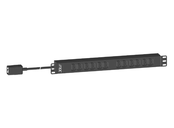 Enoc PDU Strømskinne 19" 1U  stand alone 230V / 16A 12 x C13 - C20 3m 