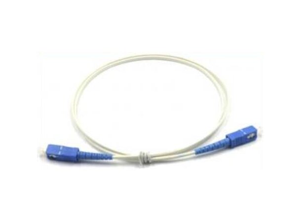 FiberSnor SM Abonnent G01 LCU-LCU 1.5m. Hvit 1 fiber, G657A2, 3 mm. LSZH, armert 