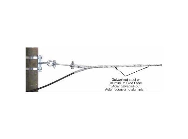 Fiber Endefeste Spiral Ø 12,50-13,29 mm ADSS Endefeste <220 m 13kN 