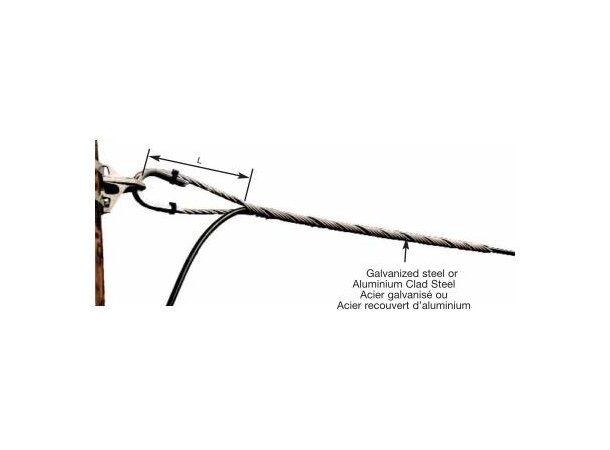 Fiber Ändfäste Spiral Ø 11,00-12,00 mm ADSS Ändfäste <150 m 10kN, SM-CI 