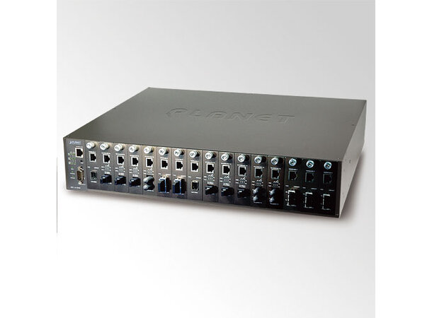 Planet Media Converter Chassis 16 Slot 16-Slot Converter Chassis AC Power 