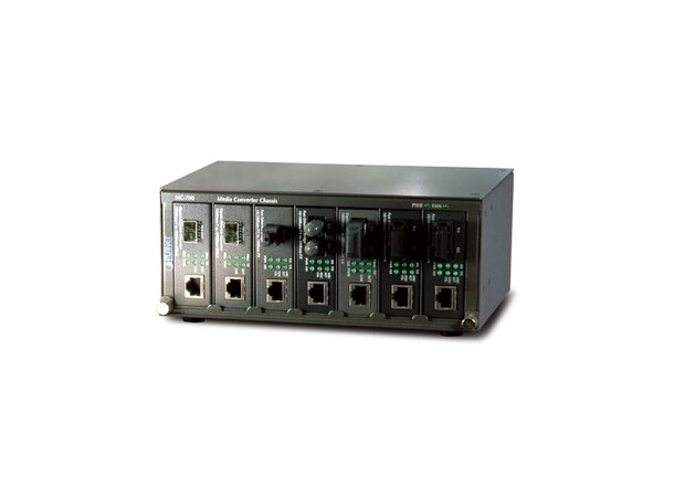 Planet Media Converter Chassis 7 Slot 19" montering 