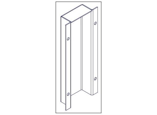 Triarca dekkskinne rør 200x55x30mm.50stk Beskyttelse av rørender på vegg 