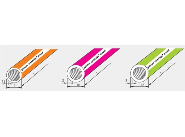 speedpipe Ground 10 tube 10x2 pink Transparent/color tube direct bury 
