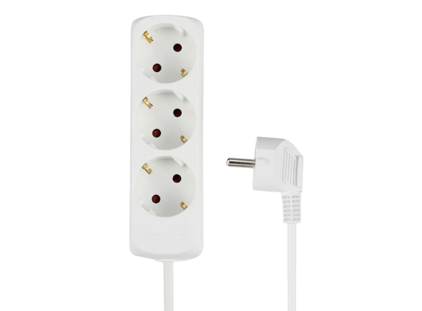 3-veis forgreiner m/jord Alcadon: 3m ledning 