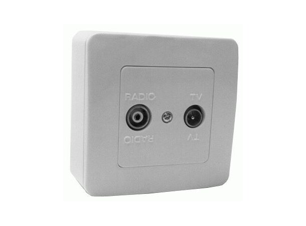 Antennkontakt STD 10 dB T10-BX-C DKT Standard type R/TV, 10 dB, komplett vit 