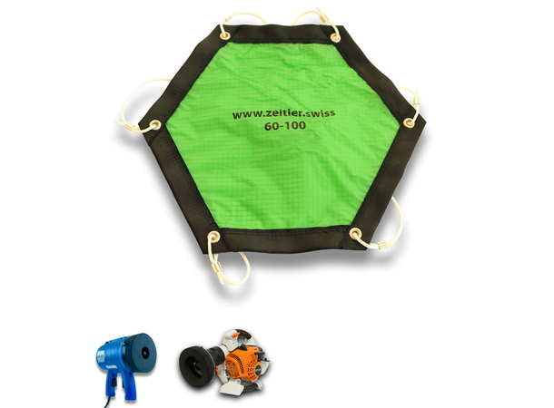 Blåsemaskin paraply EZ100/300 Ø60-100mm Oppfang av luft - forenkler innblåsing 