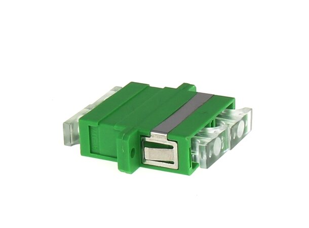 ECS Fiber Adapter SM Duplex SC/APC Grønn Keramisk 2 x SC 