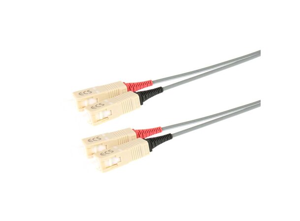 ECS Fiberpatch OM1 62,5/125 SC-SC  1,0m Fibersnor Halogenfri Duplex 