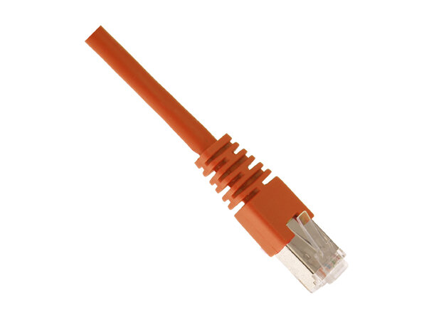 ECS Patchkabel Cat6A S/FTP Orange  1,0m PIMF Halogenfri RJ45 