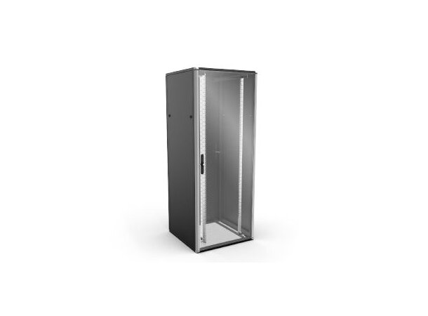 Enoc Gulvskap Sort 42U F3 Glassdør B-800 x D- 800 x H-2000 mm 