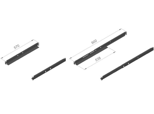 Enoc SS, Skinner D-570-900 mm, Max 80 kg 