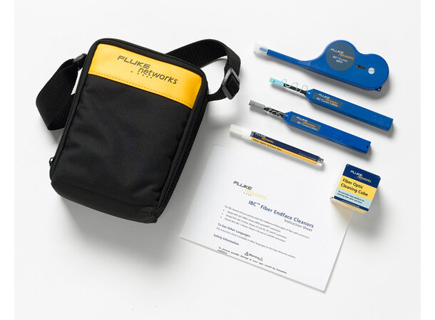 Fluke F/O cleaning kit with one-click cleaners 