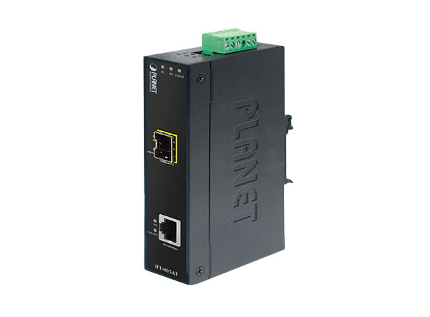 Planet Media Converter Industrial SFP LC 10/100B-TX - 100B-FX ( -40~75 Degree C ) 