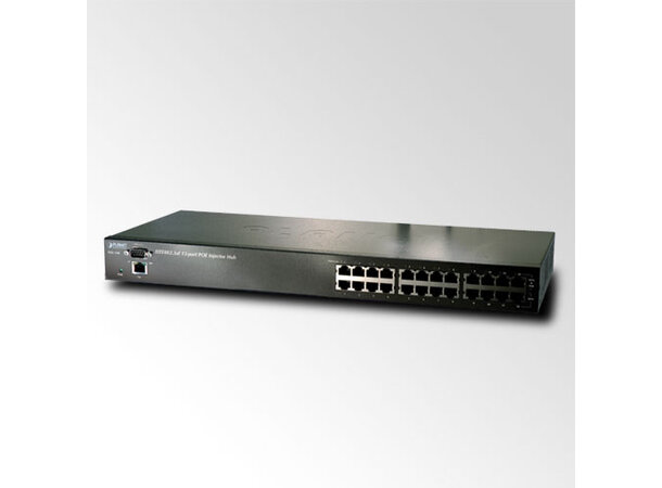 PoE Injector 30W/52V Hub 12-Port Planet Managed, 12p Gigabit + 12p PoE (at),360W 