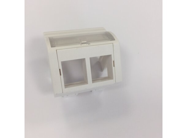 Sentralplate 2 x RJ45 Vinklet 45 x 45 Halogenfri 