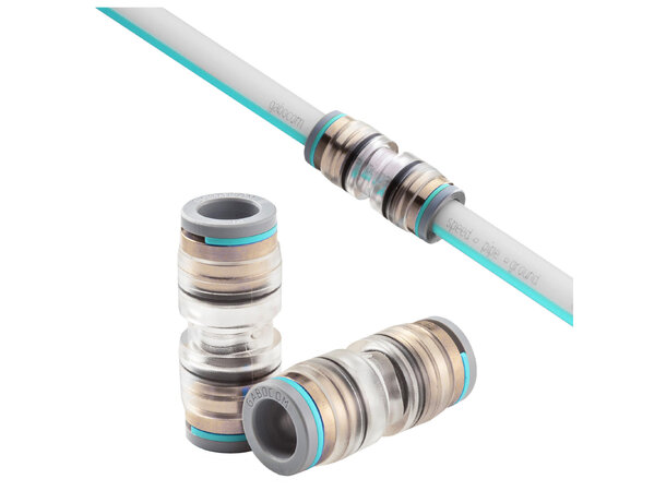 Speedpipe DSM 16 push-on skjøt permanent Standard transparent rørskjøt 