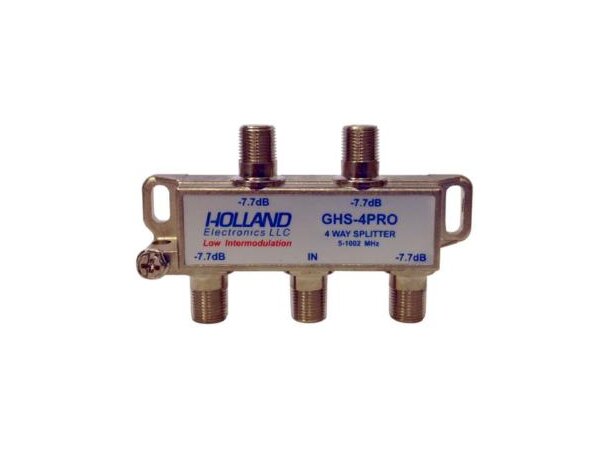 Splitter inne 4-veis Holland GHS-4PRO, 5-1002MHz, HQ type 