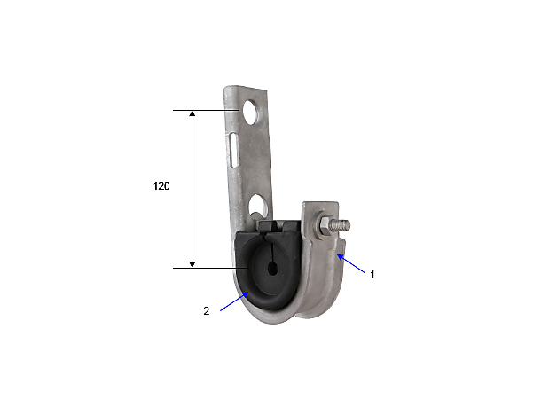 ADSS Suspension Clamp Ø15-23 mm ADSS clamp, galvanized steel