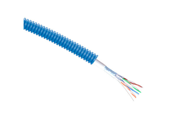 ECS 1xSTP C6A i Flexrør 16mm LSZH 100m Coil 