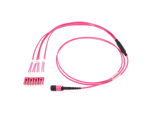 ECS Fanout MPO-LC  8x50/125 OM4  2,0m QSFP+ till SFP+ 