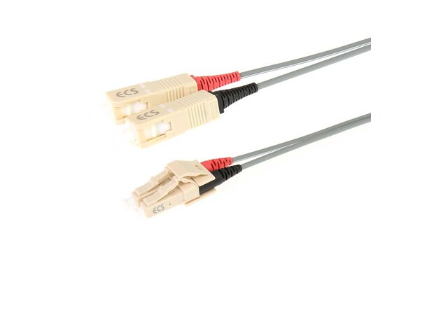 ECS Fiberpatch OM1 62,5/125 LC-SC  7,0m Fibersnor Halogenfri Duplex 