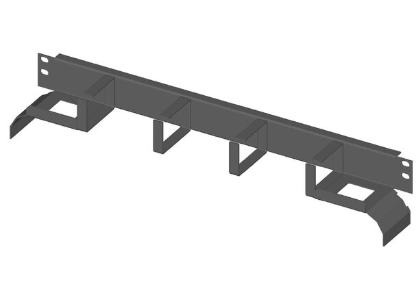 Enoc Kabelguide 4 bøyler (Metall) 19" 1U B-482 x D-65 x H-44+37 mm,  SVART 