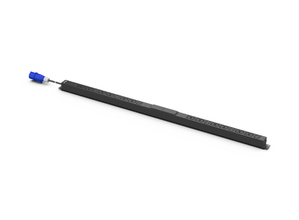 Enoc PDU Strømskinne Vertikal 230V / 16A 24xC13 + 6xC19  IEC60309 3m 