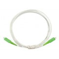 FiberSnor SM Abonnent G01 SCA-SCA 0.5m. Hvit 1 fiber, G657A2, 3 mm. LSZH, armert