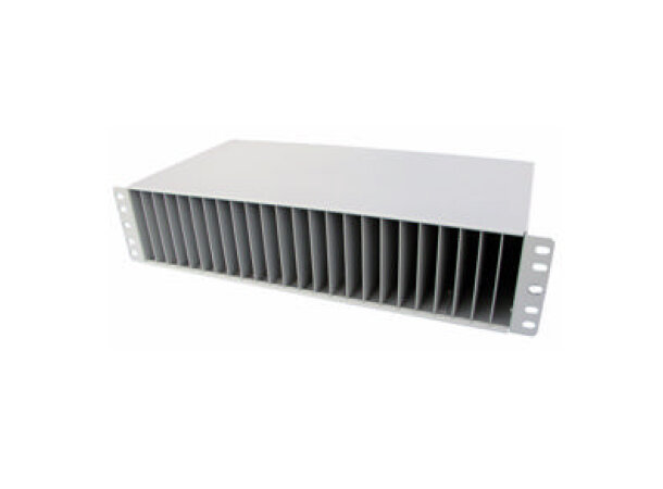 Kabelmagasin for fiberpatch (ca 2HE) 19" D:220mm x H:103mm - HVIT 