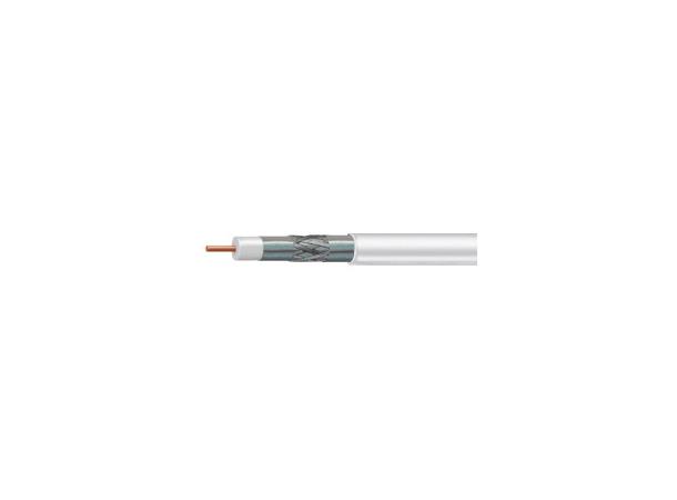 KoaksKabel F677/100 Hvit PVC, Eca klasse TriShield kabel på trommel 100 m. PPC