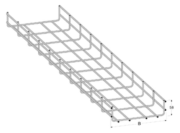 MP trådstege  200mm, 2,5m 1116418 
