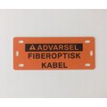 Merkeskilt for fiberkabel Orange Advarsel Fiberoptisk Kabel 40mm x 100mm