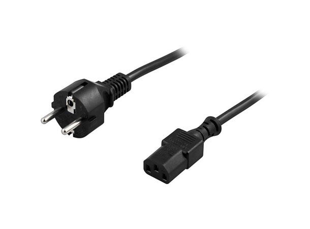 Strømkabel Schuko - C13  3m Halogenfri 