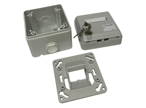 Tyco/AMP IP44 uttag for 2xRJ45 SL110 Med lås 