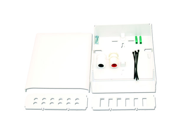 3M Fiber Påveggspanel Hvit 6xSCD, 6xLCQ, 12xST, 12xFC, 6xKeystone 