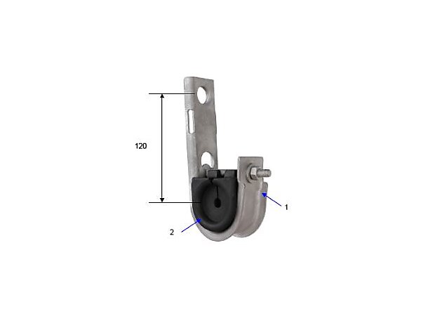 ADSS Suspension Clamp Ø22-27 mm ADSS clamp, galvanized steel