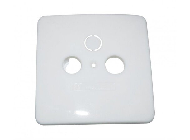 Antennekontakt Dekklokk AD23 hvit Triax 81x81mm, for STD, SAT, MM type kontakter 