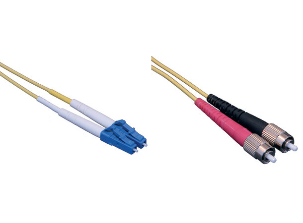 ECS Fiberpatch OS2 9/125 FC-LC  0,5m Halogenfri Duplex 