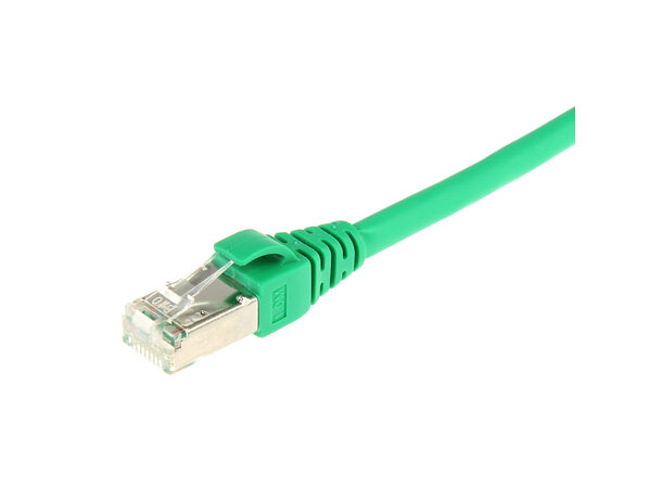ECS Patchkabel Cat6A S/FTP Grønn  7,5m PIMF Halogenfri RJ45 
