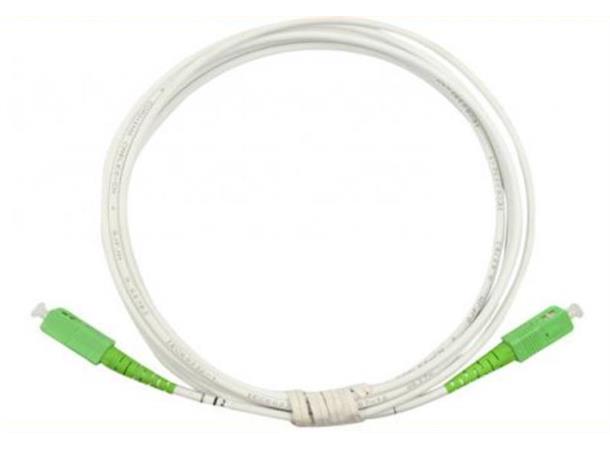 FiberSnor SM Abonnent G01 SCA-SCA 0.5m. Hvit 1 fiber, G657A2, 3 mm. LSZH