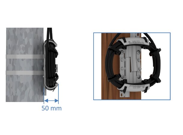 Fiber kveileramme justerbar BLOCKCOIL 150-300mm. Ø kabel 7,5-15mm. 