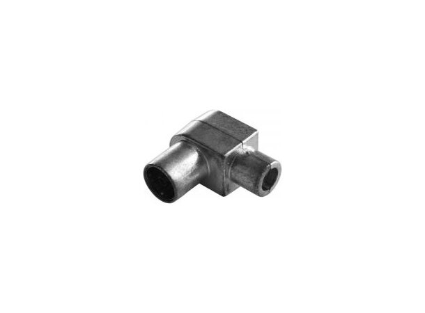 Konnektor IEC hun IF-DIY-A DKT Vinkel, RF skjermet, m. metall kropp 