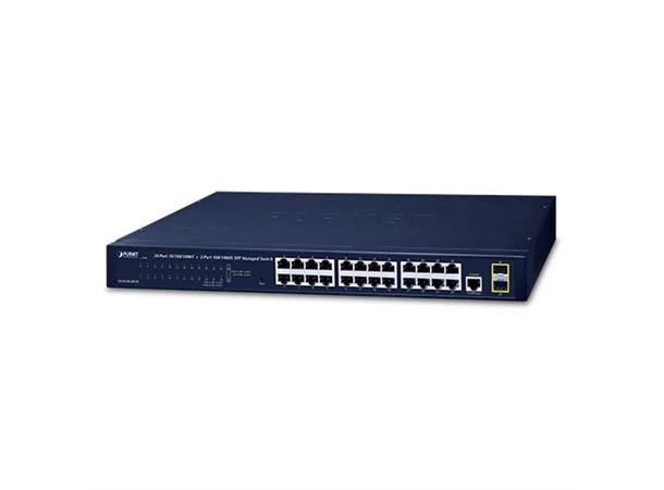Switch LAN 24p Layer2/4 Managed Planet 24x 10/100/1000-T + 2x 100/1000-XSFP