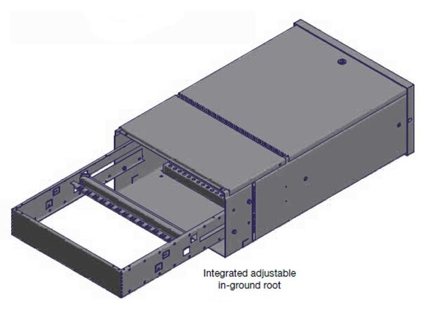Triarca fiberskap SCC 594-300, tomt skap HxBxD 850x594x300 mm, trekantlås, grå 