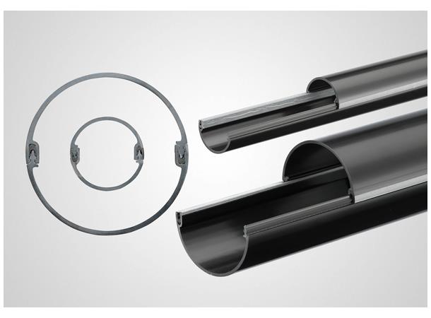 speedpipe KKHR 125x6000 delbare halvrør Skjøting/rep. av 125 mm rør, par 2x6 m.