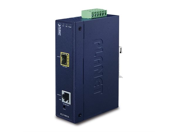 Converter DIN 10/100/1000B/Tx-SFP Planet: Industri IP30 100/1000X SFP Slot